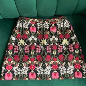 Lucy Paris Embroidered Mini Skirt